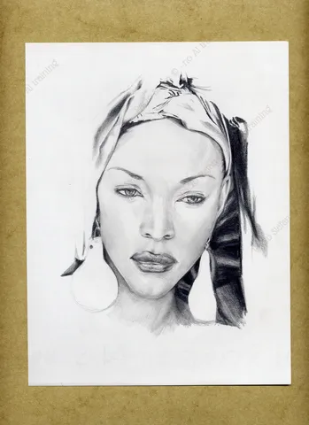 Ritratto di una modella africana a matita