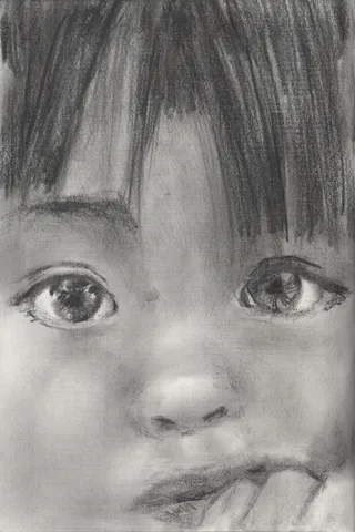 Ritratto di una bambina a matita